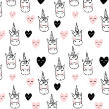 Cargar imagen en el visor de la galería, Papel tapiz de unicornios y corazones