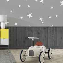 Cargar imagen en el visor de la galería, Papel tapiz fondo gris con estrellas