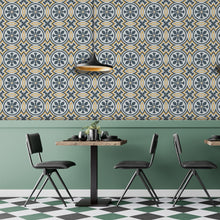 Cargar imagen en el visor de la galería, Papel tapiz mosaico circulos y flores