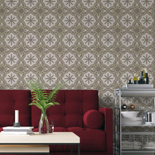 Cargar imagen en el visor de la galería, Papel tapiz mosaico cafè con beige