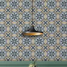 Cargar imagen en el visor de la galería, Papel tapiz mosaico circulos y flores
