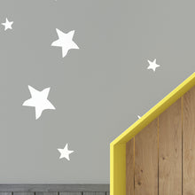 Cargar imagen en el visor de la galería, Papel tapiz fondo gris con estrellas