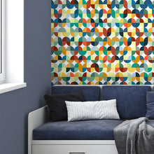 Cargar imagen en el visor de la galería, Papel tapiz liso con figuras geométricas de colores