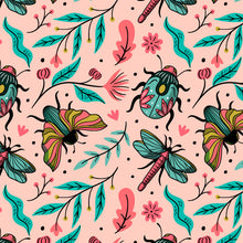 Cargar imagen en el visor de la galería, Papel tapiz insectos y flores