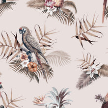 Cargar imagen en el visor de la galería, Papel tapiz rosa con aves