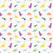 Cargar imagen en el visor de la galería, Papel tapiz liso mate de dinosaurios de colores