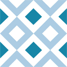 Cargar imagen en el visor de la galería, Papel tapiz rombos azules