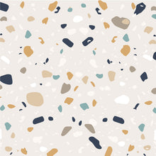 Cargar imagen en el visor de la galería, Papel tapiz con fondo beige y figuras irregulares de colores