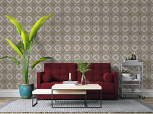 Cargar imagen en el visor de la galería, Papel tapiz mosaico cafè con beige