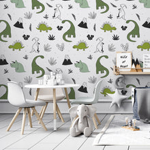 Cargar imagen en el visor de la galería, Papel tapiz dinosaurios
