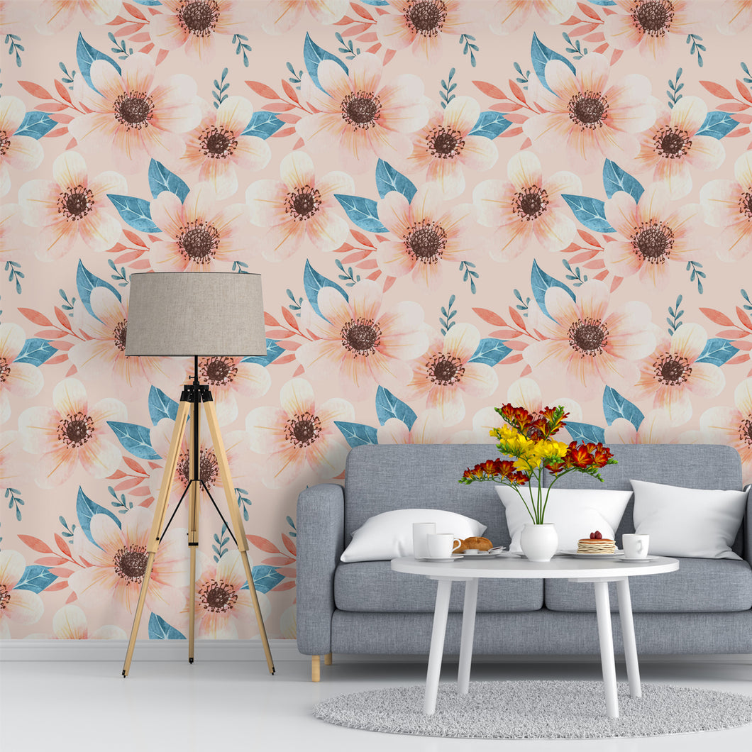 Papel tapiz flores grandes