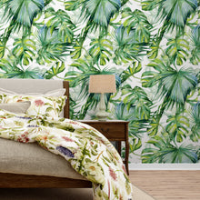 Cargar imagen en el visor de la galería, Papel tapiz hojas verdes grandes
