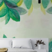 Cargar imagen en el visor de la galería, Papel tapiz hojas acuarela
