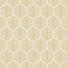 Cargar imagen en el visor de la galería, Papel tapiz liso mate con patrón de hexágono amarillo con lineas
