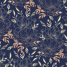 Cargar imagen en el visor de la galería, Papel tapiz flores con fondo oscuro
