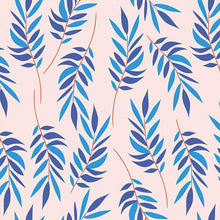 Cargar imagen en el visor de la galería, Papel tapiz hojas verticales azules
