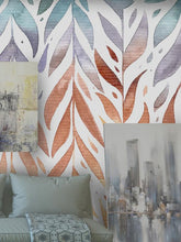 Cargar imagen en el visor de la galería, Papel tapiz hojas verticales de colores
