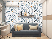 Cargar imagen en el visor de la galería, Papel tapiz aves y hojas

