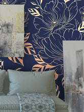 Cargar imagen en el visor de la galería, Papel tapiz flores con fondo oscuro
