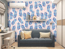 Cargar imagen en el visor de la galería, Papel tapiz hojas verticales azules
