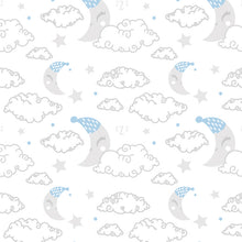 Cargar imagen en el visor de la galería, Papel tapiz de nubes y lunas durmiendo
