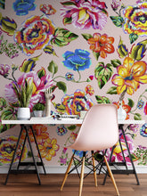 Cargar imagen en el visor de la galería, Papel tapiz flores de colores
